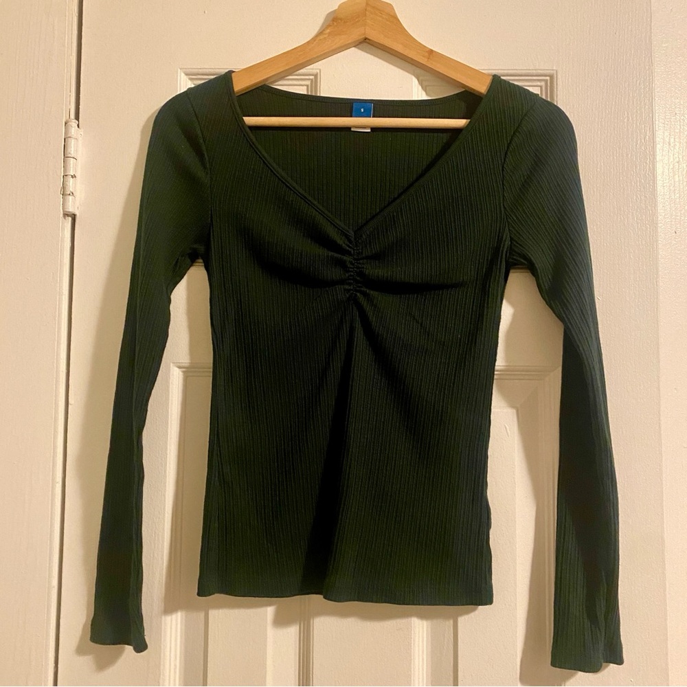Old Navy Deep Green Long Sleeve Top